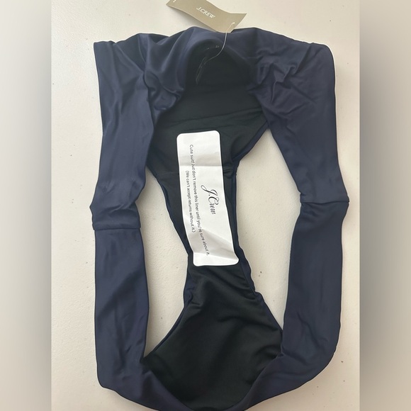 J.Crew Curved-Waist Cheeky Bikini Swim Bottom Navy Blue Size Medium - Picture 5 of 6